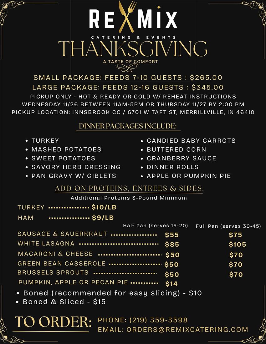 Remix Catering Menu 2025